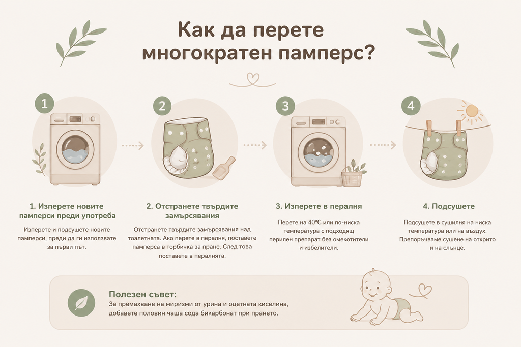Регулируем памперс за многократна употреба - Soft Baby Care